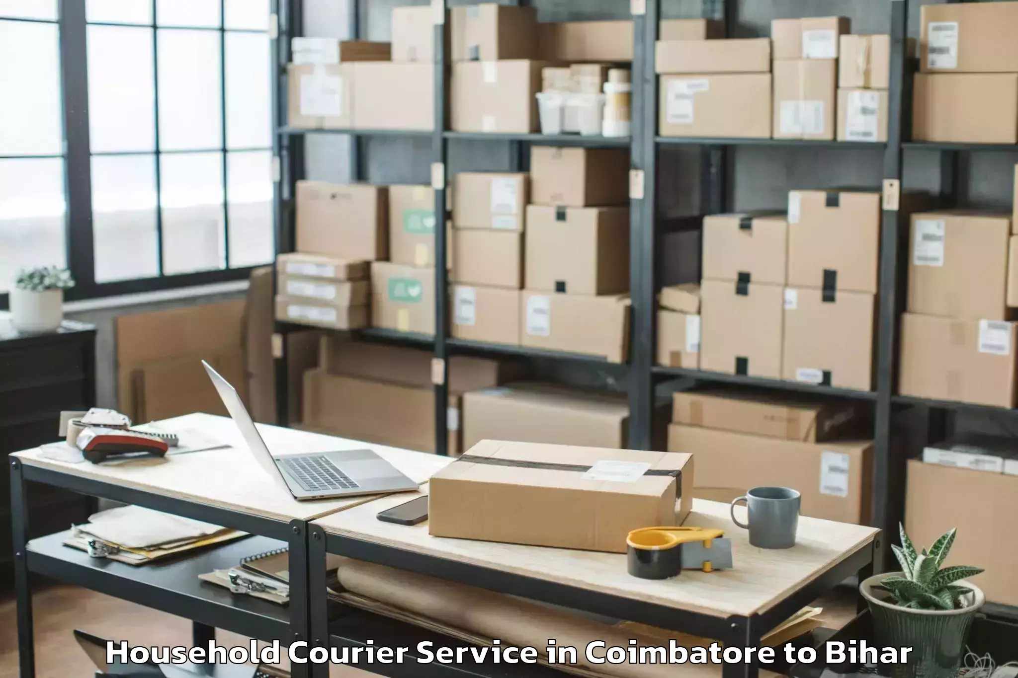 Top Coimbatore to Narkatia Household Courier Available